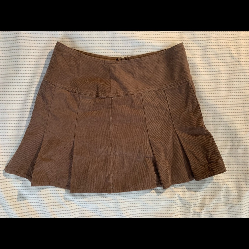 BROWN MINI SKIRT